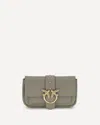 Pinko Mini Love Birds-detail Shoulder Bag In Black