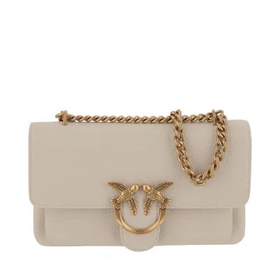 Pinko Love One Shoulder Bag In Neutral