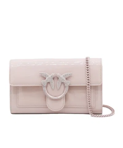 Pinko Love One Shoulder Bag In Nude