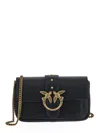 Pinko Love One Shoulder Bag In Q Nero Antique Gold