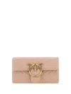 Pinko Love Single Shoulder Wallet In Cipria-antique Gold
