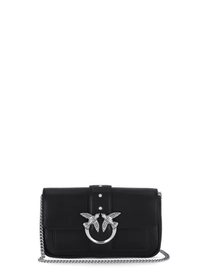 Pinko Pocket Love Bag One Simply In Black-old Silver