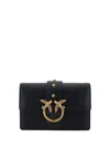 Pinko Love One Simply Micro Shoulder Bag In Nero-antique