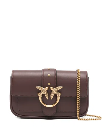Pinko Love One Simply Pocket Mini Bag In Brown