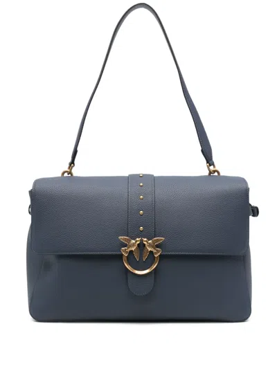 Pinko Love One Simply Shoulder Bag In Blue