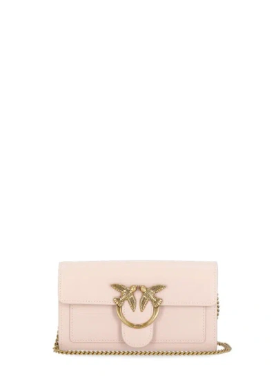 Pinko Love One Simply Wallet In Neutrals