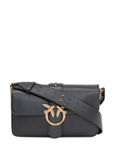 Pinko Love One Slouch Mini Bag In Nero Gold