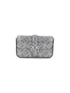 Pinko 'love One Slouchy Baby' Bag With Rhinestone In Gray