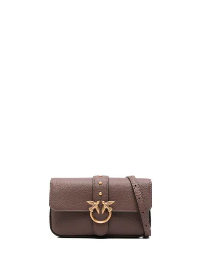 Pinko `love One Slouchy` Baby Bag In Brown