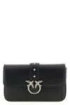 Pinko Medium Love One Leather Shoulder Bag In Black