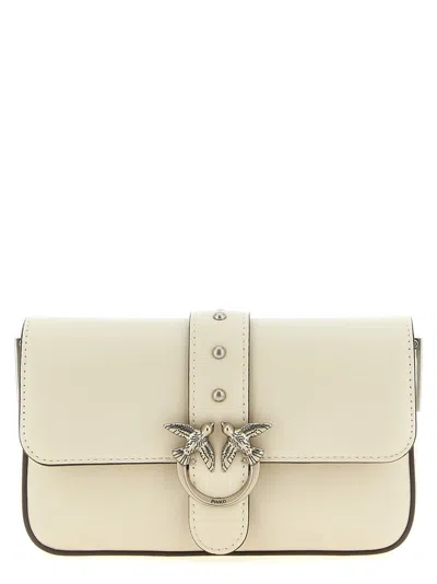 Pinko Love One Slouchy Baby Crossbody Bag In Neutral