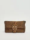Pinko Love One Slouchy Classic Shoulder Bag In Animal Print