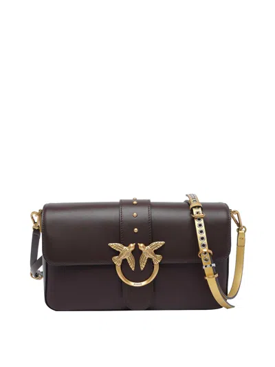 Pinko Love One Slouchy Crossbody Bag In Orange