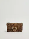 Pinko Love One Slouchy Classic Shoulder Bag In Animal Print