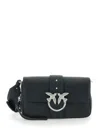 Pinko Mini Love Bag Slouchy Shoulder Bag In Biker Leather In Animal Print