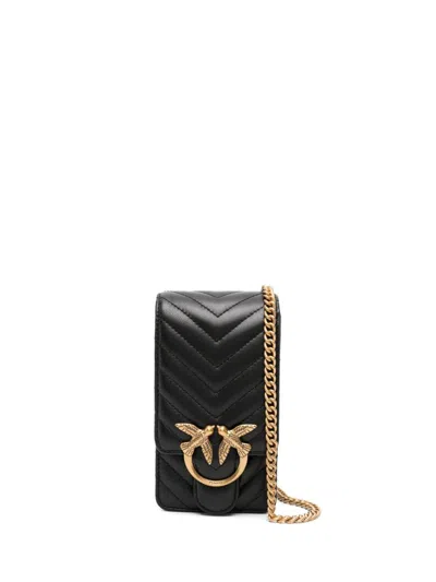 Pinko Love One Smartphone Bag In Black