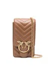 Pinko Love One Smartphone Bag In Brown