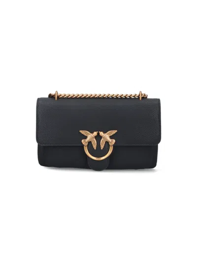 Pinko Love Soft Mini Pelle Bottalata In Black