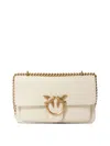 Pinko Leather Shoulder Bag With Love Birds Diamond Cut Buckle