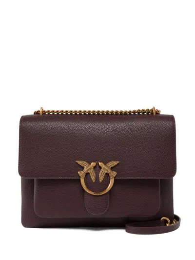Pinko Love One Soft Shoulder Bags In Black