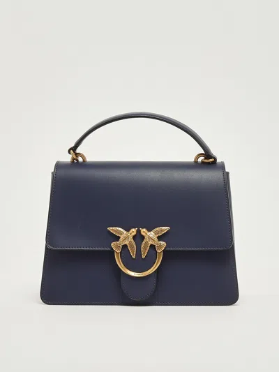 Pinko Love One Top Handle Classic Tote In Blue