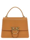 Pinko Love One Top Handle Mini Handbag In Beige