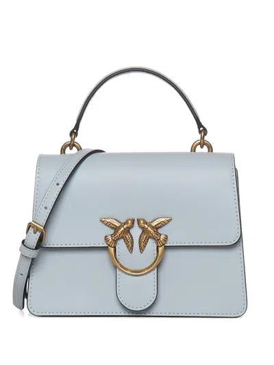 Pinko Love One Top-handle Leather Tote Bag In Red