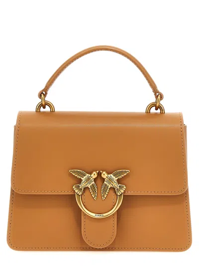 Pinko Love One Top Handle Mini Handbag In Beige