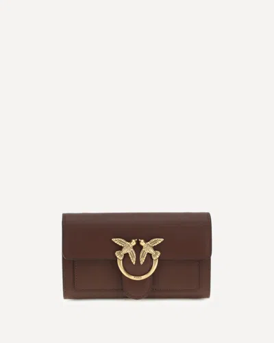 Pinko Love One Wallet In Brown