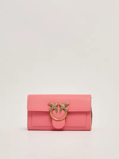 Pinko Love One Wallet C Shoulder Bag In Pink