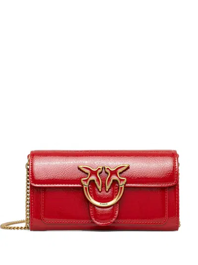Pinko Love One Wallet On Chain In Red