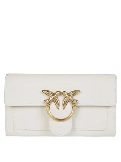 Pinko Love One Wallet Vitello In White