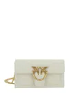 Pinko 'love One Wallet' White Crossbody Bag With Love Birds Detail