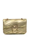 Pinko Love Puff Baby Cl Metal Recycl In Oro-antique Gold