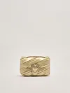 Pinko Baby Love Puff Maxi Bag In Recycled Fabric In Oro