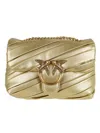 Pinko Love Puff Baby Cl Metal Recycl In Zzlq Oro Antique Gold