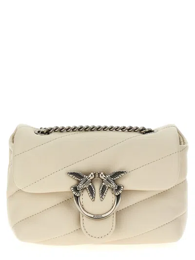 Pinko Love Puff Baby Crossbody Bag In Neutral