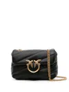 Pinko Baby Love Puff Maxi Quilt Leather Crossbody Bag In Black