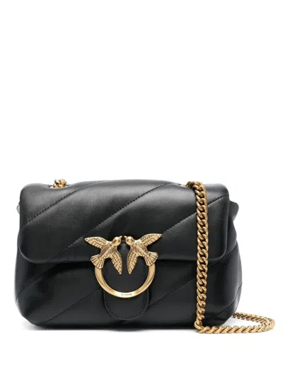 Pinko Love Puff Mini Cl Sheep Nappa In Gold