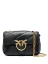 Pinko Small Love Bag Puff Shoulder Bag In Quilted Nappa Leather In Black