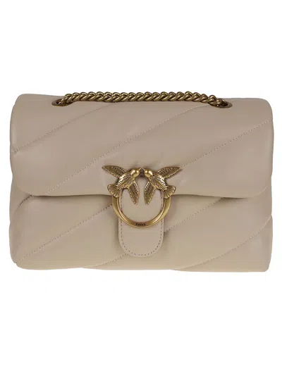 Pinko Love Puff Classic Cl Sheep Nap In Neutrals