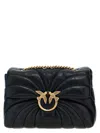 Pinko Love Puff Quilted Chain-linked Crossbody Bag In Black