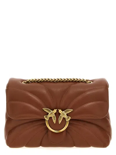 Pinko Love Puff Classic Crossbody Bag In Brown