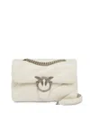 Pinko Love Puff Classic Leather Shoulder Bag In White