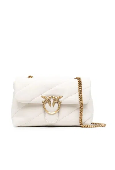 Pinko Love Puff Classic Quilted Shoulder Bag In White