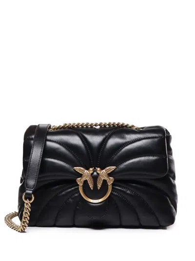 Pinko Classic Love Puff Shoulder Bag In Dorado