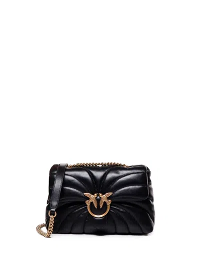 Pinko Classic `love` Bag Puff Maxi Quilt In Black  