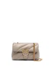 Pinko Classic Love Puff Shoulder Bag In Beige In Brown