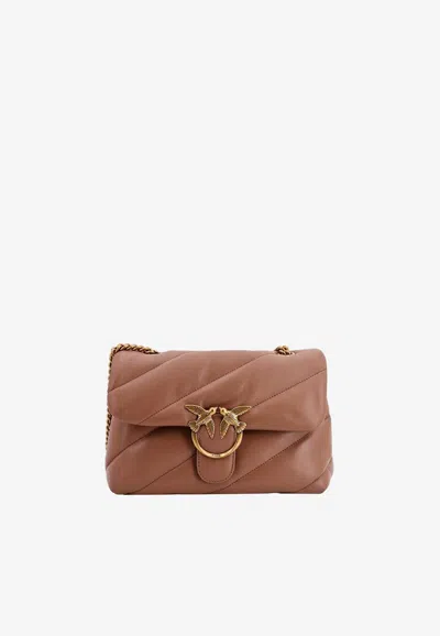 Pinko Love Puff Classic Shoulder Bag In Brown