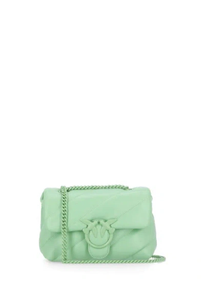 Pinko Love Puff Color Block Bag In Green